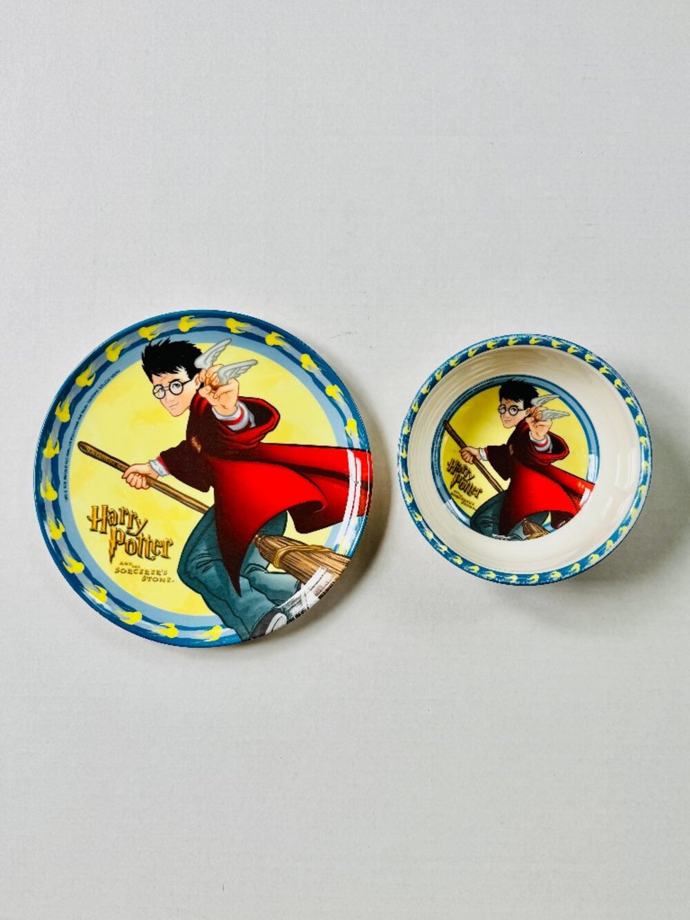 Harry Potter And The Sorcerer’s Stone Melamine Bowl & Plate Set Zak Designs 2001